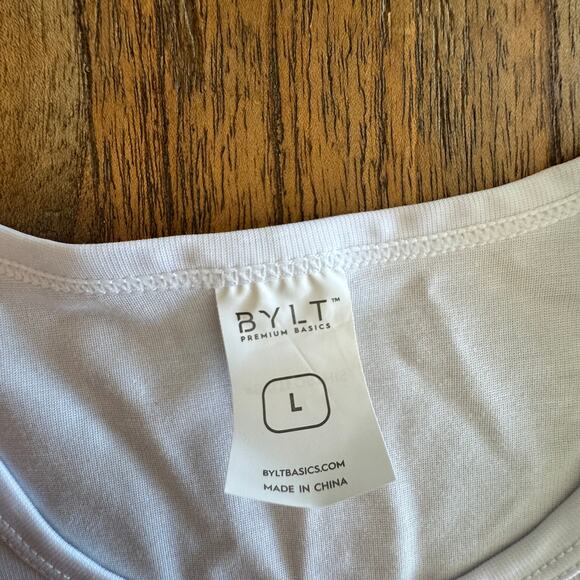 BYLT Men's White T-Shirt - Size L - Picture 4 of 7